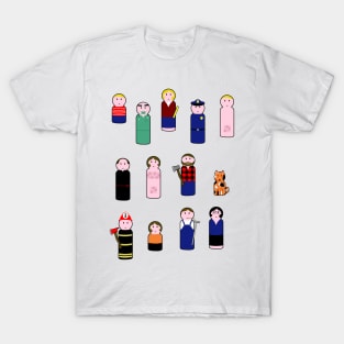 peg people with streakers T-Shirt